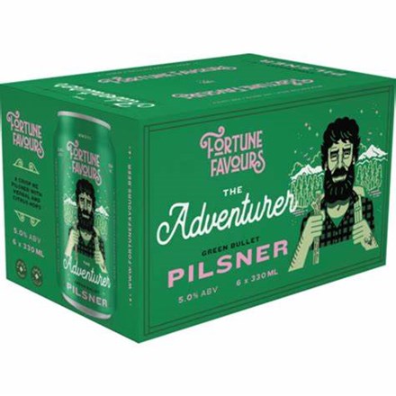 fortune favours adventure pilsner 6pk cans fortune favours adventure pilsner 6pk cans