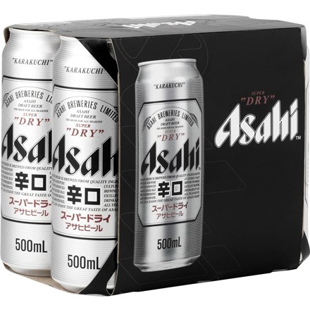 asahi 5% 6pk 500ml cans asahi 5% 6pk 500ml cans
