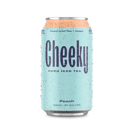 cheeky peach iced tea & vodka 10pk5% 330ml cans cheeky peach iced tea & vodka 10pk5% 330ml cans